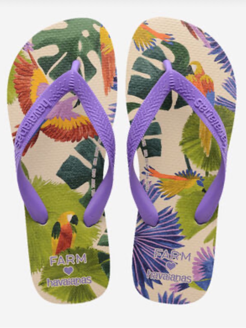Havaianas Top Farm Rio Passaros Tropical Flip Flops Size 7/8 Women’s